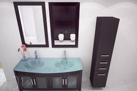 The modern bathroom vanity does more than just serve as a receptacle for your sink. 48 Regent Double Bathroom Vanity Glass Espresso Bathroom Glass Top Vanity Double Bathroom Vanity