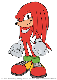 Learn How To Draw Knuckles The Echidna From Sonic X Sonic X Step By Step Drawing Tutorials Echidna Sonic Drawings