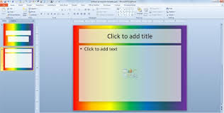 Once you're happy with your setup, save your template and exit out of select the one you want to make the default template. How To Make A Rainbow Background As A Powerpoint Template