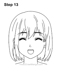 Next use the facial guidelines to draw in th eyes and eyebrows. How To Draw A Manga Girl Happy Step By Step Pictures How 2 Draw Manga