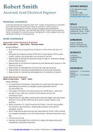 Before a plant or facility is handed over for normal operation, it should be inspected, checked, cleaned, flushed, verified and tested. Lead Electrical Engineer Resume Samples Qwikresume