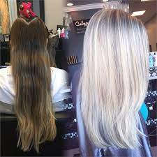 Color Correction Damaged And Banded To Icy Perfection Color Correction Hair Color Correction Best Silver Hair Dye