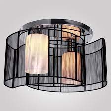 Plastic fixtures are often colored white, but other. Modern Flush Mount Ceiling Light Bedroom Living Room Lighting Fixture With 2 Lights Black