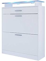 Schuhschrank Schuhkipper Loret Korpus In Weiss Matt Front In Weiss Matt Vladon Amazon De Kuche Haushalt Organizacion Del Hogar