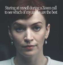 The vibe I am currently bringing to the function. #severance #zoom #vibes  #wednesday