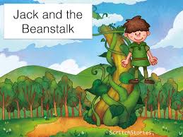 The beanstalk grew up quite close past jack's window, so all he had to do was to open it and give a jump onto the then jack gave another chop with the axe, and the beanstalk was cut in two and began to topple over. Jack And The Beanstalk Level D