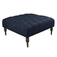 Skyline Tufted Ottoman Coffee Table In Navy Tufted Ottoman Coffee Table Fabric Tufted Ottoman Ottoman