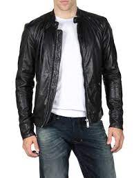 Diesel Leather Jackets Leide 00kxt Black Leather Jacket Men Leather Jacket Men Men S Leather Jacket