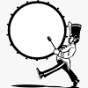 Bass drums are large rhythm instruments that can easily be recognized by their size and tone. 1