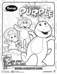 Barney Perfectly Purple Coloring Page Coloring Pages Barney Friends Barney