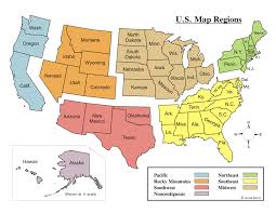 Usa comprises 50 states and a federal district. U S Maps For Study And Review