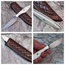 Custom Bird And Trout Knife Damascus Bird Trout Knife Making Handmade Knives Cable Knife