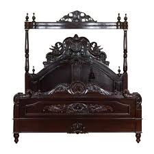 A medieval style set of bedroom furniture helps to create the gothic feel. Haunt
