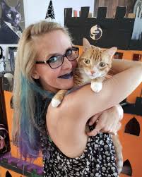 Happy Birthday Jess!! 🥳🎃😺 Thanks fur being such a PAWSOME Cat Mom  (including making all the Cardboard Creations like the Halloween Castle)  and wife (including helping with rescued kitties and being understanding