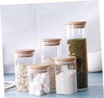 Amazon.com: Ciieeo Glass Storage Jar 650ml Cereal Containers Sealed Lid  Food Storage Container for Dry Moist Food : Home & Kitchen