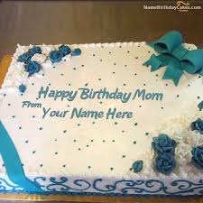 For the party's big moment, frost a cake any way you like. Lovely Birthday Cake For Mother With Name