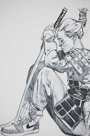 The Modern Struggle Samurai Drawing Warrior Drawing Samurai Art