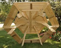 Treated Pine Hexagon Picnic Table Picnic Table Plans Picnic Table Coffee Table Wood