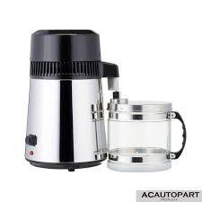 4l Pure Water Distiller Purifier 304 Stainless Steel Body Filter W Glass Carafe Tekmotion Stainless Steel Containers Pure Water Distilled Water