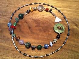 Custom Natal Chart Necklace With Hematite Spacers Rhyolite