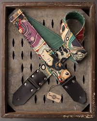 Tattoo Series 2 Fabric On Emerald Leather Etsy Guitar Strap Purple Leather Leather Diy Amazon's choice for anime guitar strap. guitar strap purple leather leather diy