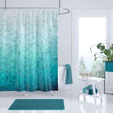 Sea Foam Shower Curtain Coastal Mosaic Fabric Aqua Etsy Blue Bathroom Decor Watercolor Shower Curtain Beach Shower Curtains