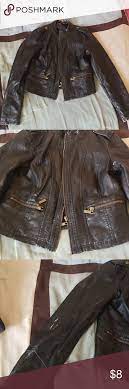 A N A Brown Leather Jacket Leather Jacket Brown Leather Jacket Jackets