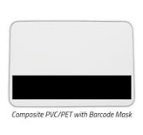 30 mil 60/40 Composite PVC PET Card with Barcode Mask (CR80/Credit Card  Size)