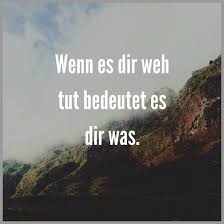 Wenn Es Dir Weh Tut Bedeutet Es Dir Was Simply Quotes German Quotes True Words