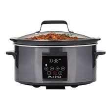 Just add in the ingredients and let the low, constant heat go to work on roasts, soups, chilis, and so much more! Paderno Programmable Slow Cooker Black Stainless Steel 6 Qt Canadian Tire