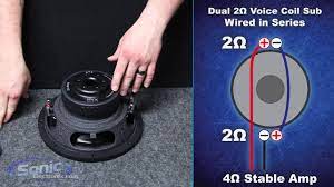 Most car amps can handle a 2 ohm load, while some can go as low as 1/2 ohms. How To Wire A Dual 2 Ohm Subwoofer To A 4 Ohm Final Impedance Car Audio 101 Youtube
