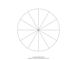 11 Blank Pie Chart With 24 Pieces Free To Print Pdf File
