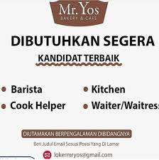 Glints is the #1 recruitment platform in asia helping companies build successful teams with young talent. Lowongan Kerja Mr Yos Bakery Cafe Cibinong Ezzy Career