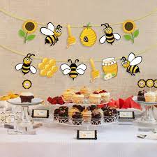 Baby Shower Wall Hanging Bunting Banner Yellow Honey Bee Party Decorations Kids Birthday Parties Favors Sunflower Party Supplies Party Diy Decorations Aliexpress