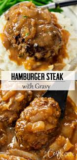 Hamburger Steak With Gravy Hamburger Steak And Gravy Hamburger Steak Ground Beef Crockpot Recipes