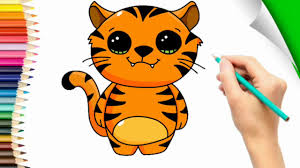 Cara Menggambar Mewarnai Hewan Harimau Macan Kartun Lucu Untuk Anak Paud Tk Sd Balita Youtube