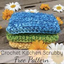Shop kit download red heart crochet oval scrubby free pattern Crochet Kitchen Scrubby Pattern Quick And Easy Pattern For Beginners