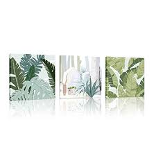 It is covered with pale green, slightly reddish tinged leaves. Natural Art Tropical Plant Green Leaves Wall Art Modern Giclee Print Framed Artwork Canvas Ready To Hang For Home Decoration 3 Panel 12x12inches Buy Online In Grenada At Grenada Desertcart Com Productid 133854942