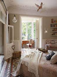 Gorgeous Ceiling Bedroom That Opens To A Small Room With Tall Windows Perfect Space For A Small Office Reading Room Etc Home Home Bedroom House Interior