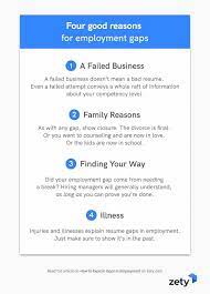 Options for listing an employment gap when writing a resume and cover letter, and the explaining a gap in employment during an interview can be tricky. How To Explain Gaps In Employment Resume Cover Letter