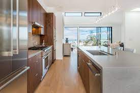 Jacobean is a very dark brown shade and is ideal for a vintage kitchen. Modern Kitchen Walnut Cabinets Caesarstone Counters San Francisco View White Oak Flooring Kitchen Walnut Walnut Cabinets White Oak Floors