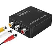 AV to HDMI Converter, 1080p RCA to HDMI Adapter, Composite to HDMI,  Supports 720p/1080p, Mini USB Power for TV, VCR, N64, SNES, DVD Player, and  more.