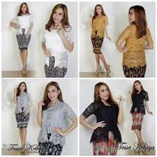 Silahkan pilih anda pilih baju batik setelan untuk pesta tren terbaru 2015. Setelan Kebaya Modern Brukat Rok Pendek Terbaru Fashion Wanita Baju Batik Wanita Atasan Wanita Lazada Indonesia