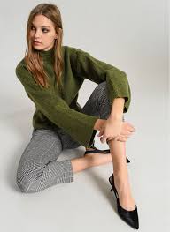 Kareli Beli Lastikli Pantolon Moda Stilleri Kazak Elbise Pantolon