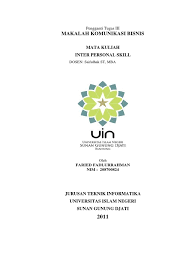 Maybe you would like to learn more about one of these? Makalah Komunikasi Bisnis