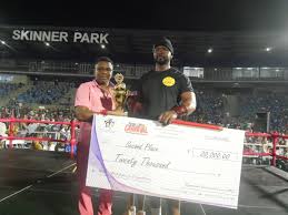 Anderson Marcano is the King of National Stick Fighting! 🎊 He took the  title when he defeated O'Neil Odle in the final, while Selwyn John placed  third. 📸: National Carnival Commission of