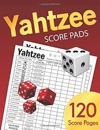Find out the probability of rolling five matching dice during a possible three rolls in the game of a yahtzee. Amazon Com Yahtzee Score Pads Large Size 8 5 X 11 Inches 120 Pages Dice Board Game Yahtzee Score Sheets Yatzee Score Cards Yahtzee Score Book Vol 4 9781693276545 Publishing Great Score Sheet Books