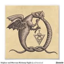 Sulphur And Mercury Alchemy Sigils Photo Print Zazzle Com In 2020 Sketch Tattoo Design Magic Symbols Alchemy Art