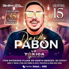 DAVID PABON EN NEW JERSEY! Tickets