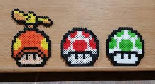 Super Mario Power Ups Custom Made Super Mario Perler Etsy Perler Crafts Perler Bead Art Easy Perler Bead Patterns